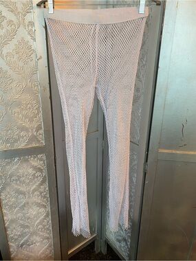 Women's White Fishnet Jeans - Lightweight Layering Leggings